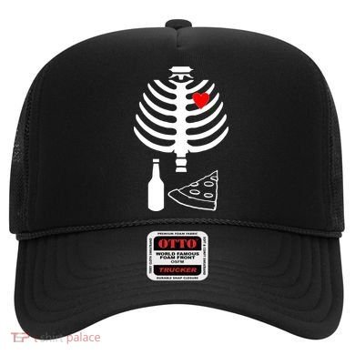Skeleton Pizza Beer Rib cage Hat