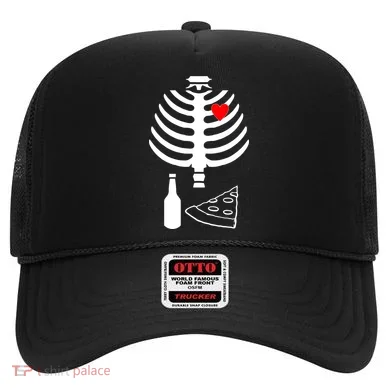 Skeleton Pizza Beer Rib cage Hat