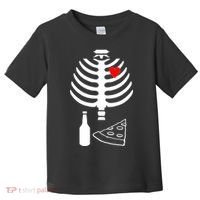 Skeleton Pizza Beer Rib cage Toddler T-Shirt thumb 0
