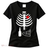 Skeleton Pizza Beer Rib cage Women's T-Shirt thumb 0