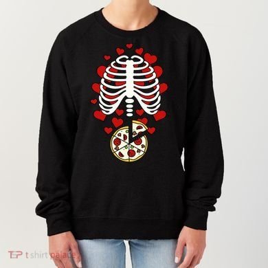 Skeleton Pizza Rib Cage X-Ray Women's Sweatshirt