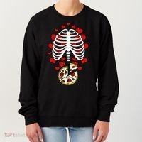 Skeleton Pizza Rib Cage X-Ray Women's Sweatshirt thumb 0