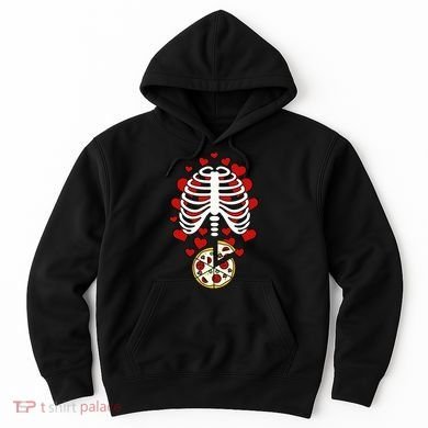 Skeleton Pizza Rib Cage X-Ray Hoodie