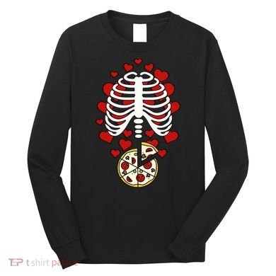 Skeleton Pizza Rib Cage X-Ray Long Sleeve Shirt