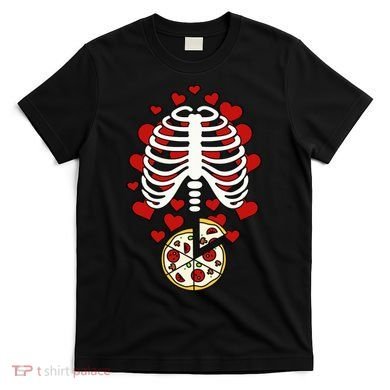Skeleton Pizza Rib Cage X-Ray T-Shirt