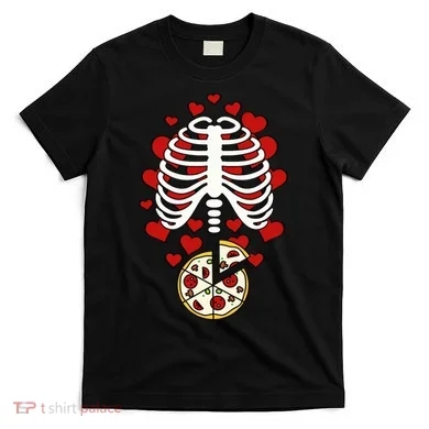 Skeleton Pizza Rib Cage X-Ray T-Shirt