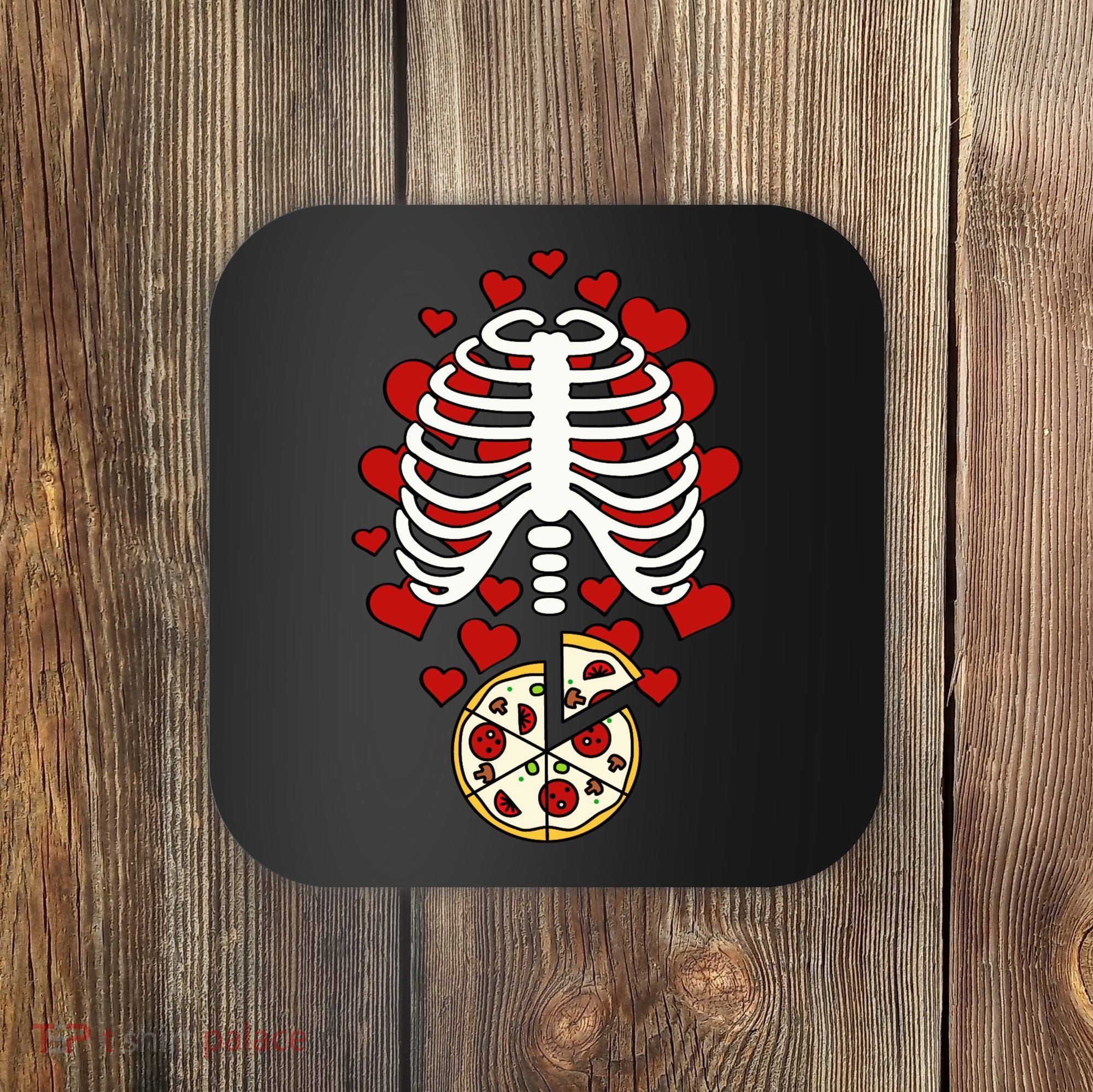 Skeleton Pizza Rib Cage X-Ray Coaster