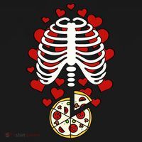 Skeleton Pizza Rib Cage X-Ray Pajama Set thumb 2