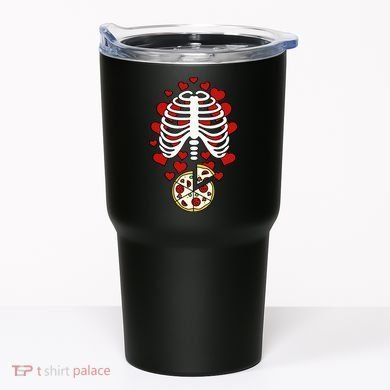 Skeleton Pizza Rib Cage X-Ray Tumbler