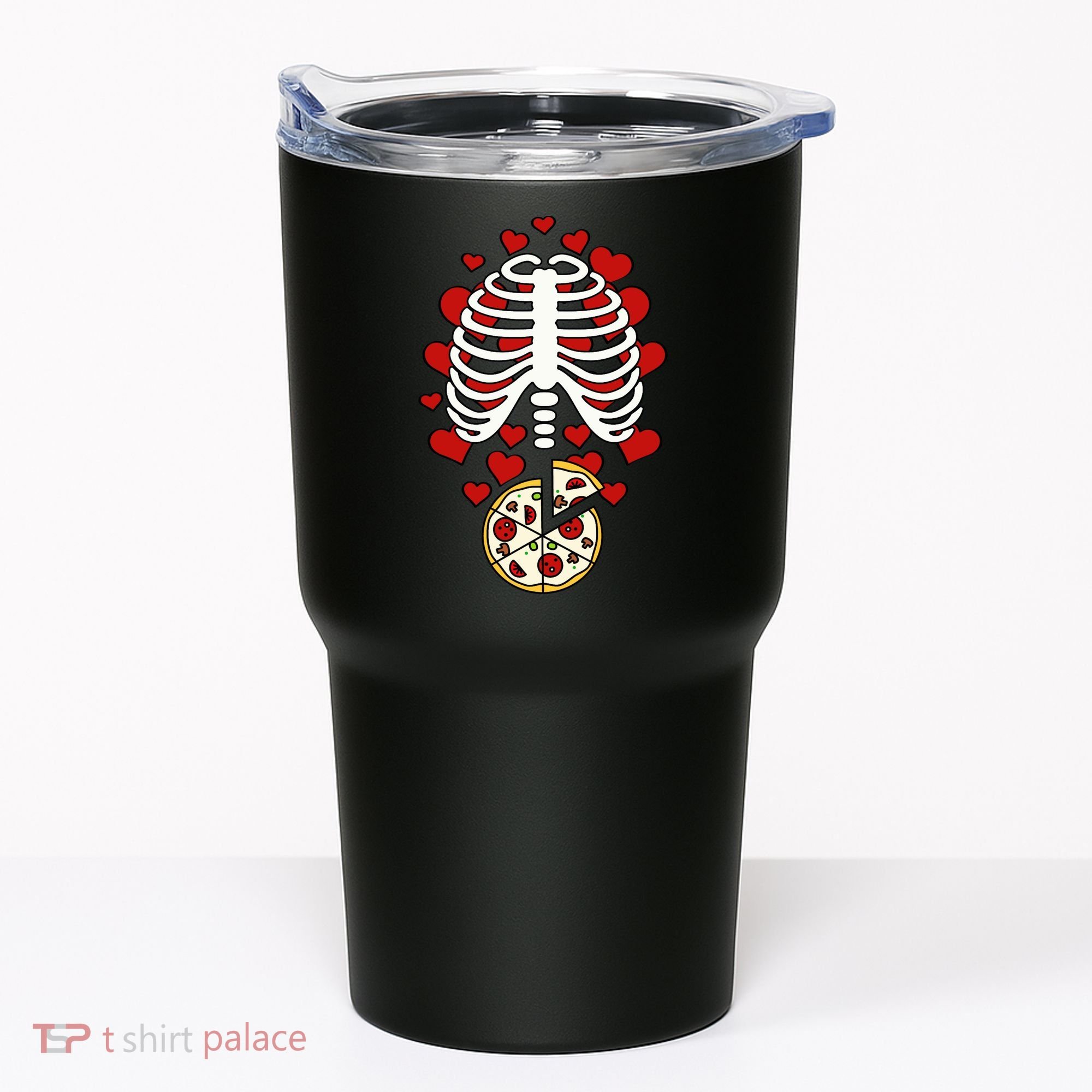 Skeleton Pizza Rib Cage X-Ray Tumbler