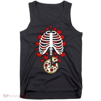 Skeleton Pizza Rib Cage X-Ray Tank Top