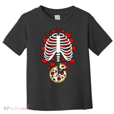 Skeleton Pizza Rib Cage X-Ray Toddler T-Shirt
