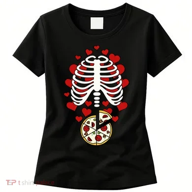 Skeleton Pizza Rib Cage X-Ray Women's T-Shirt