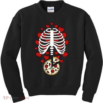 Skeleton Pizza Rib Cage X-Ray Kids Sweatshirt