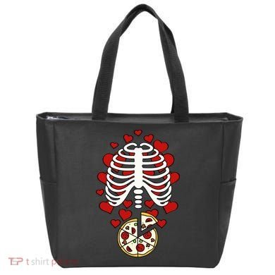 Skeleton Pizza Rib Cage X-Ray Tote Bag