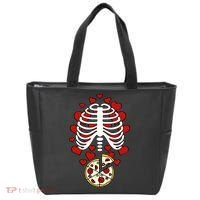 Skeleton Pizza Rib Cage X-Ray Tote Bag thumb 0