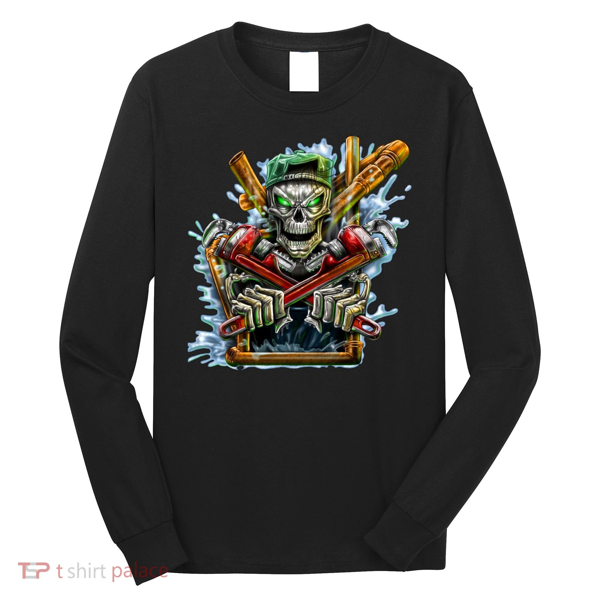 Skeleton Plumber Long Sleeve Shirt