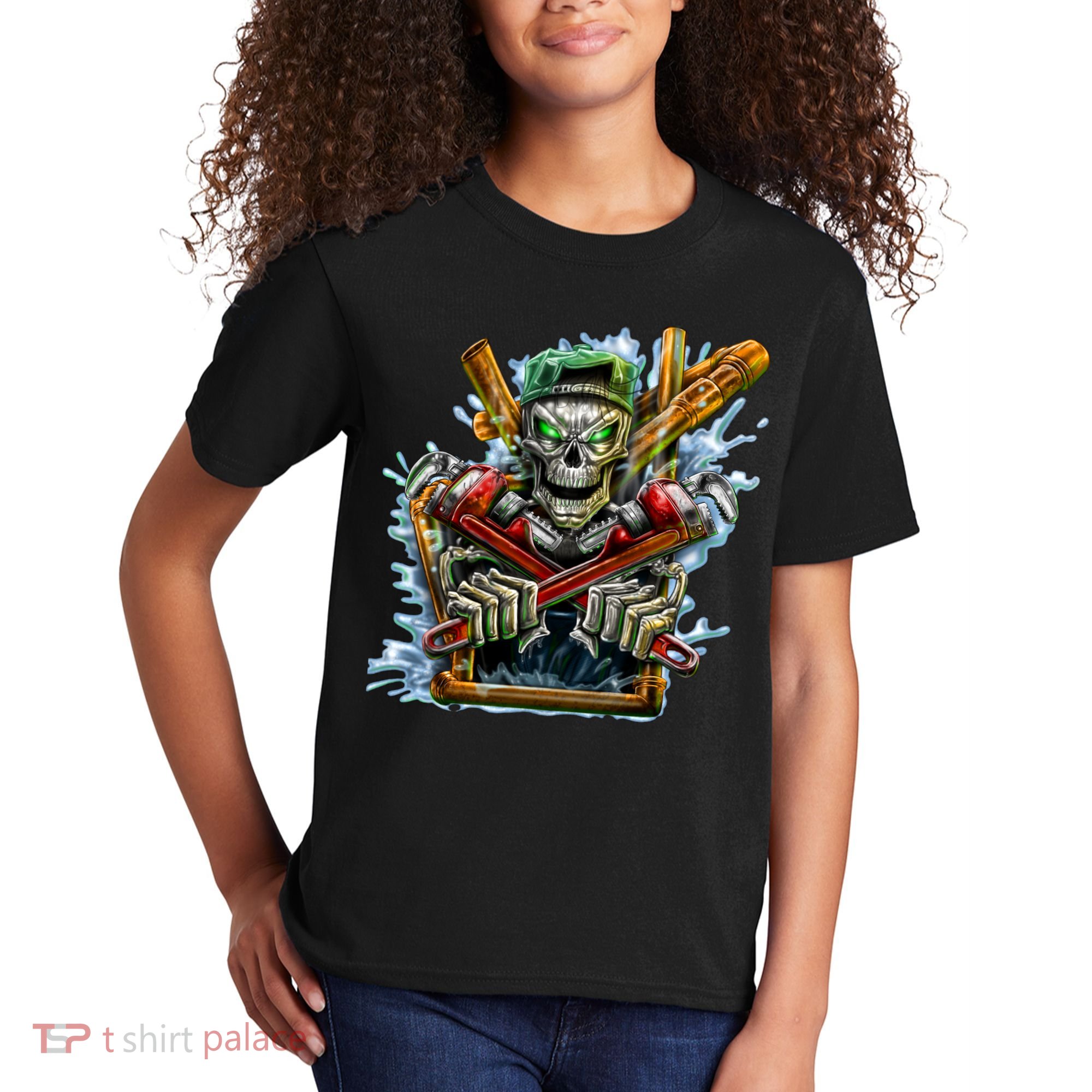 Skeleton Plumber Kids T-Shirt