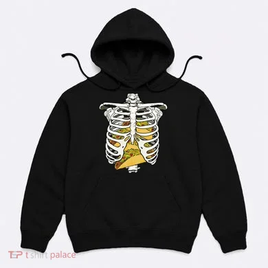 Skeleton Rib Cage Filled With Tacos Hoodie