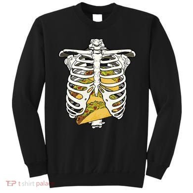 Skeleton Rib Cage Filled With Tacos Sweatshirt