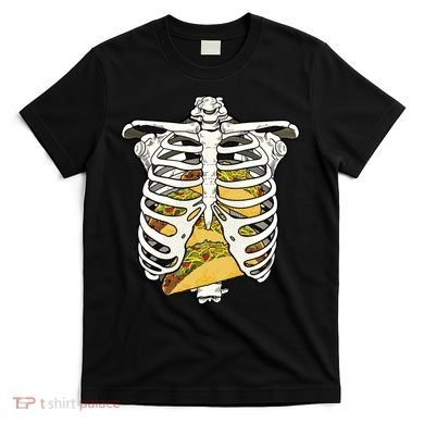 Skeleton Rib Cage Filled With Tacos T-Shirt