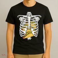 Skeleton Rib Cage Filled With Tacos T-Shirt thumb 3