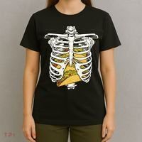 Skeleton Rib Cage Filled With Tacos T-Shirt thumb 4