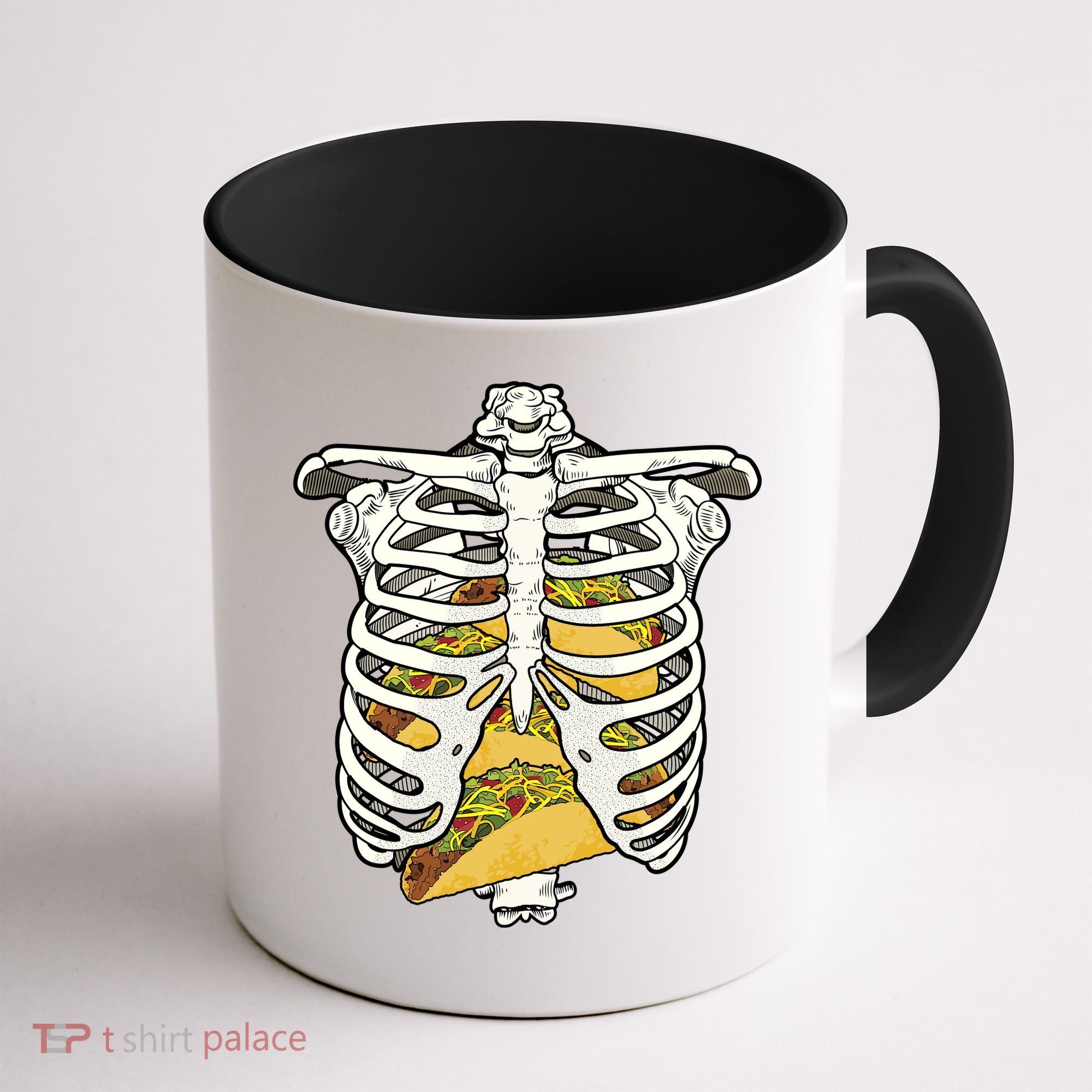 Skeleton Rib Cage Filled With Tacos Coffee Mug