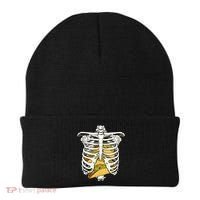 Skeleton Rib Cage Filled With Tacos Beanie thumb 0