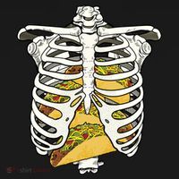 Skeleton Rib Cage Filled With Tacos Pajama Set thumb 2