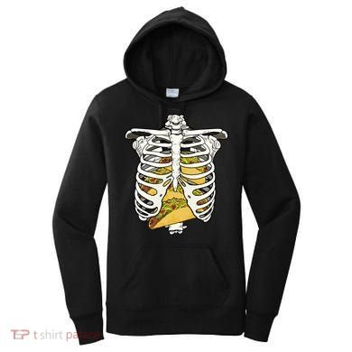 Skeleton Rib Cage Filled With Tacos Women's Hoodie