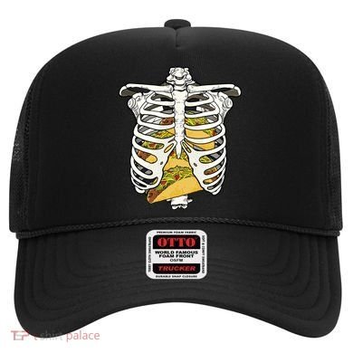 Skeleton Rib Cage Filled With Tacos Hat