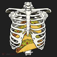 Skeleton Rib Cage Filled With Tacos Hat thumb 2