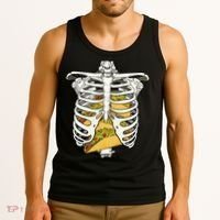 Skeleton Rib Cage Filled With Tacos Tank Top thumb 3