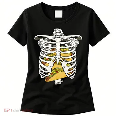 Skeleton Rib Cage Filled With Tacos Women's T-Shirt