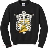 Skeleton Rib Cage Filled With Tacos Kids Sweatshirt thumb 0