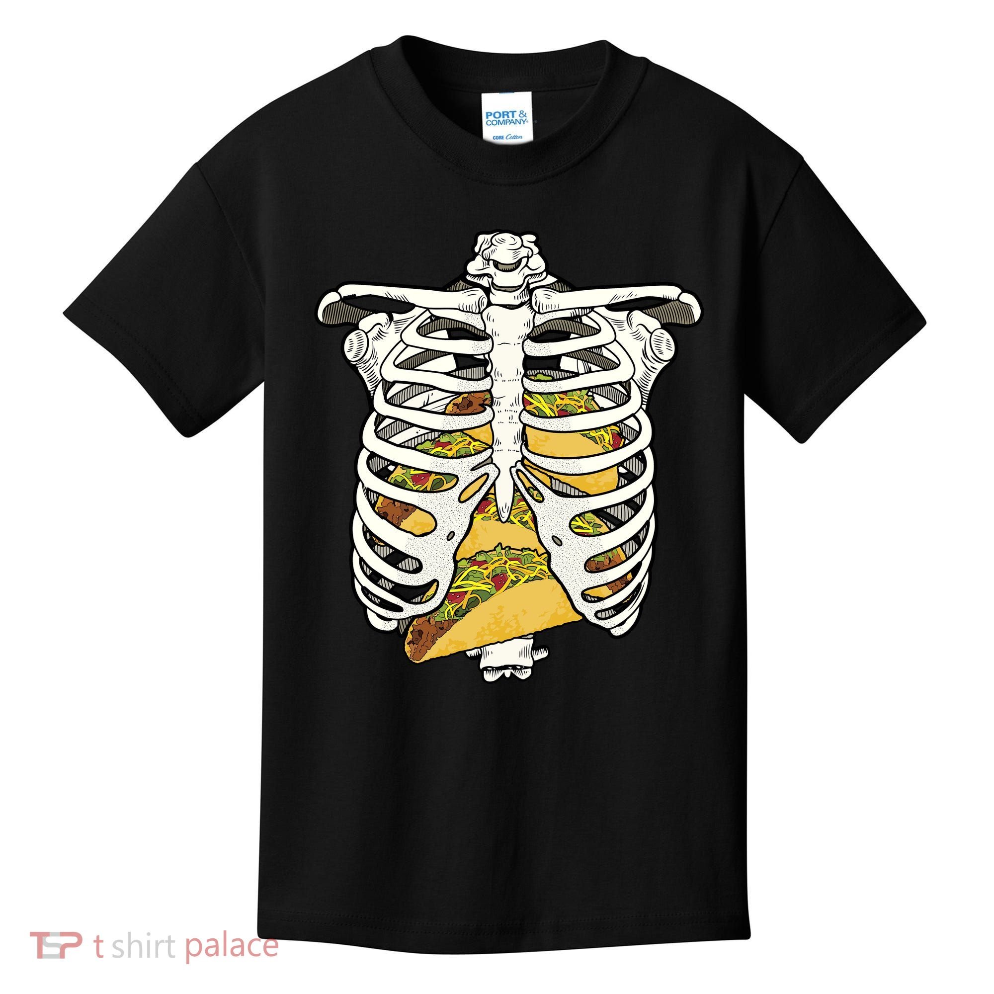 Skeleton Rib Cage Filled With Tacos Kids T-Shirt