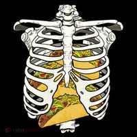 Skeleton Rib Cage Filled With Tacos Kids T-Shirt thumb 4