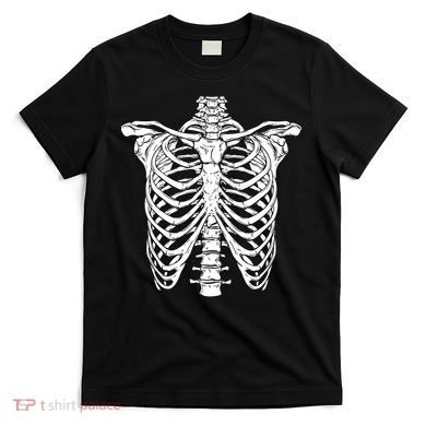Skeleton Rib Cage Scary Halloween Costume T-Shirt