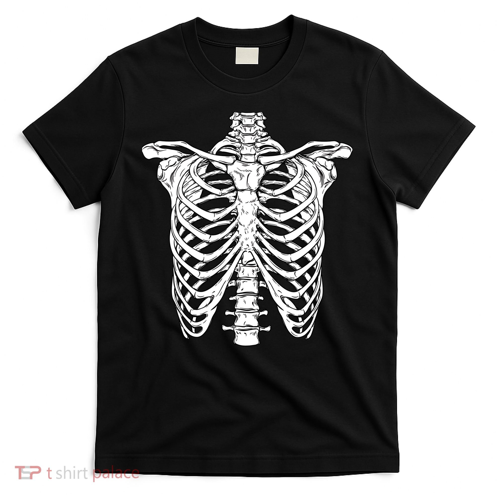 Skeleton Rib Cage Scary Halloween Costume T-Shirt