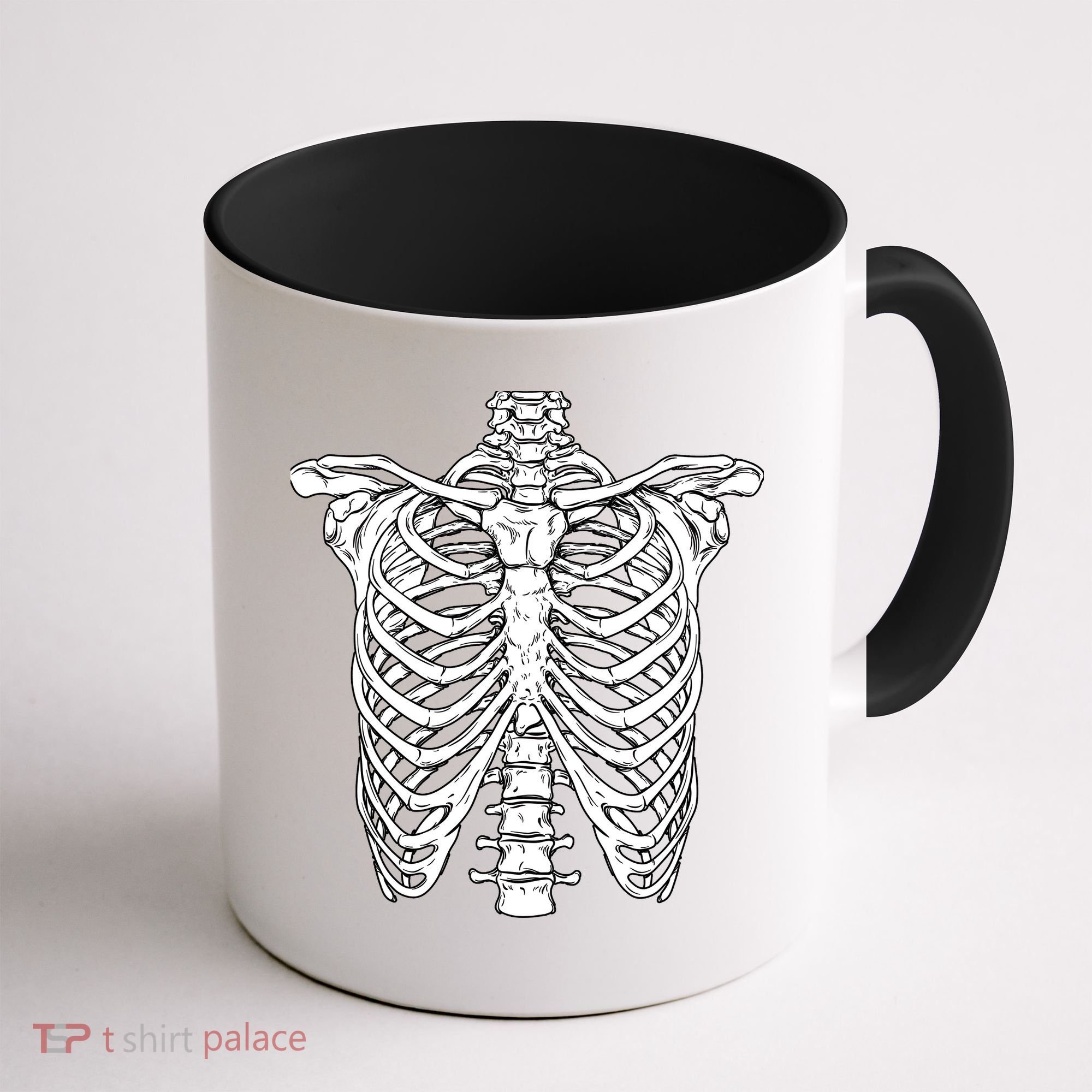 Skeleton Rib Cage Scary Halloween Costume Coffee Mug