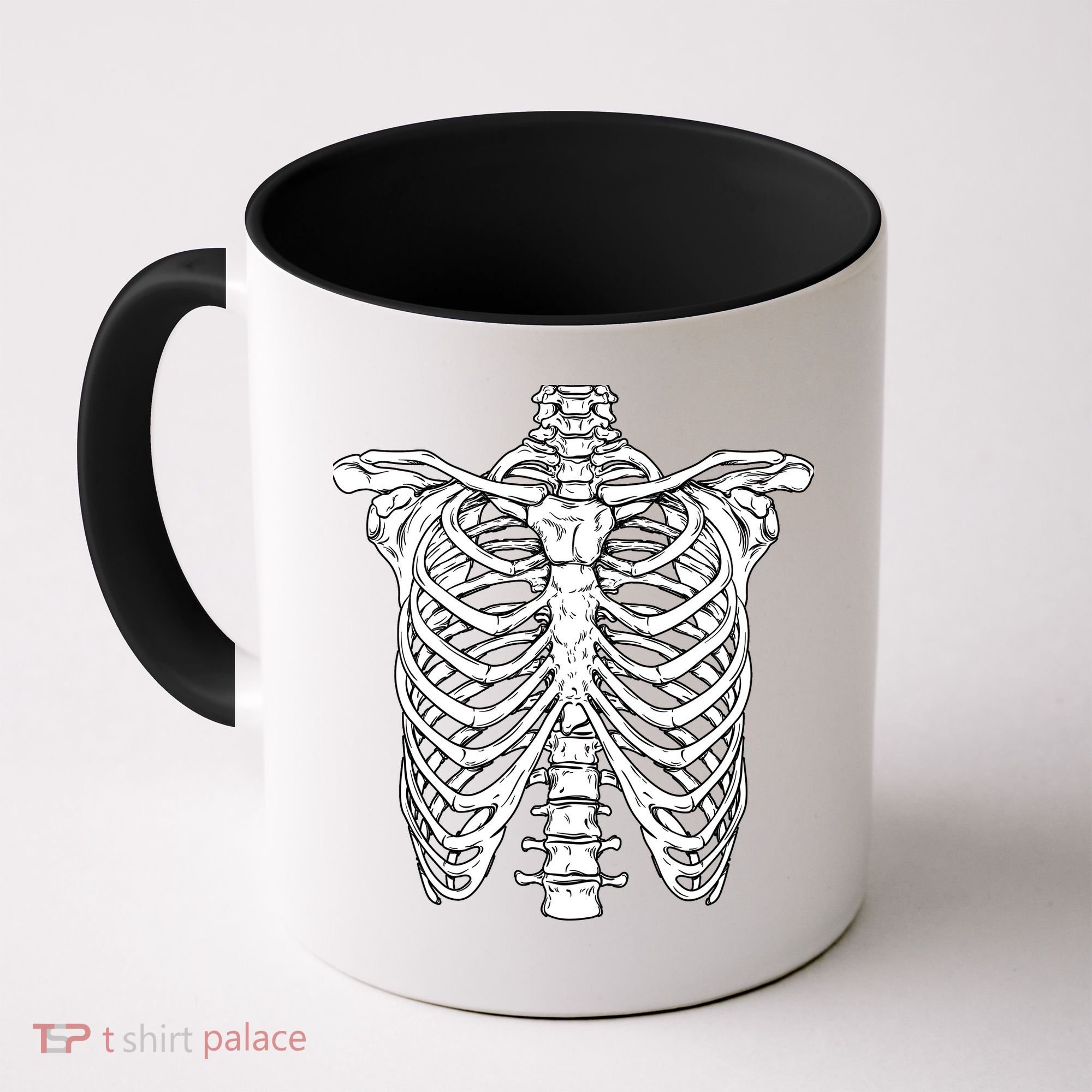 Skeleton Rib Cage Scary Halloween Costume Coffee Mug