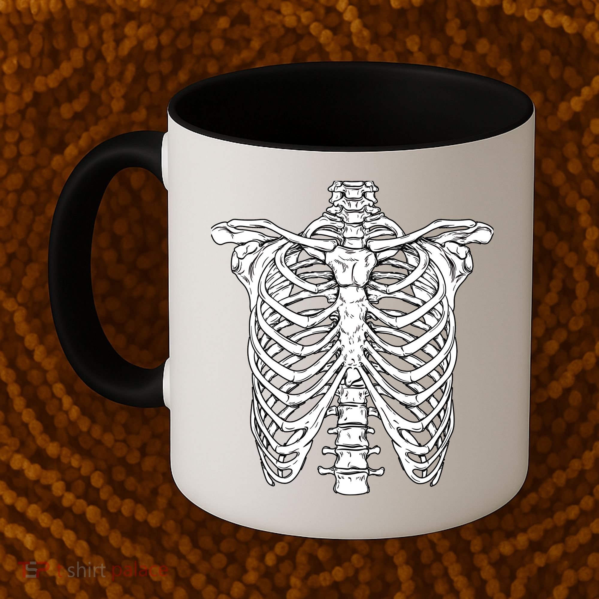 Skeleton Rib Cage Scary Halloween Costume Coffee Mug