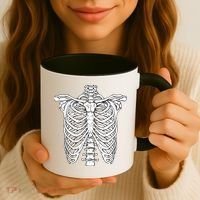Skeleton Rib Cage Scary Halloween Costume Coffee Mug thumb 3