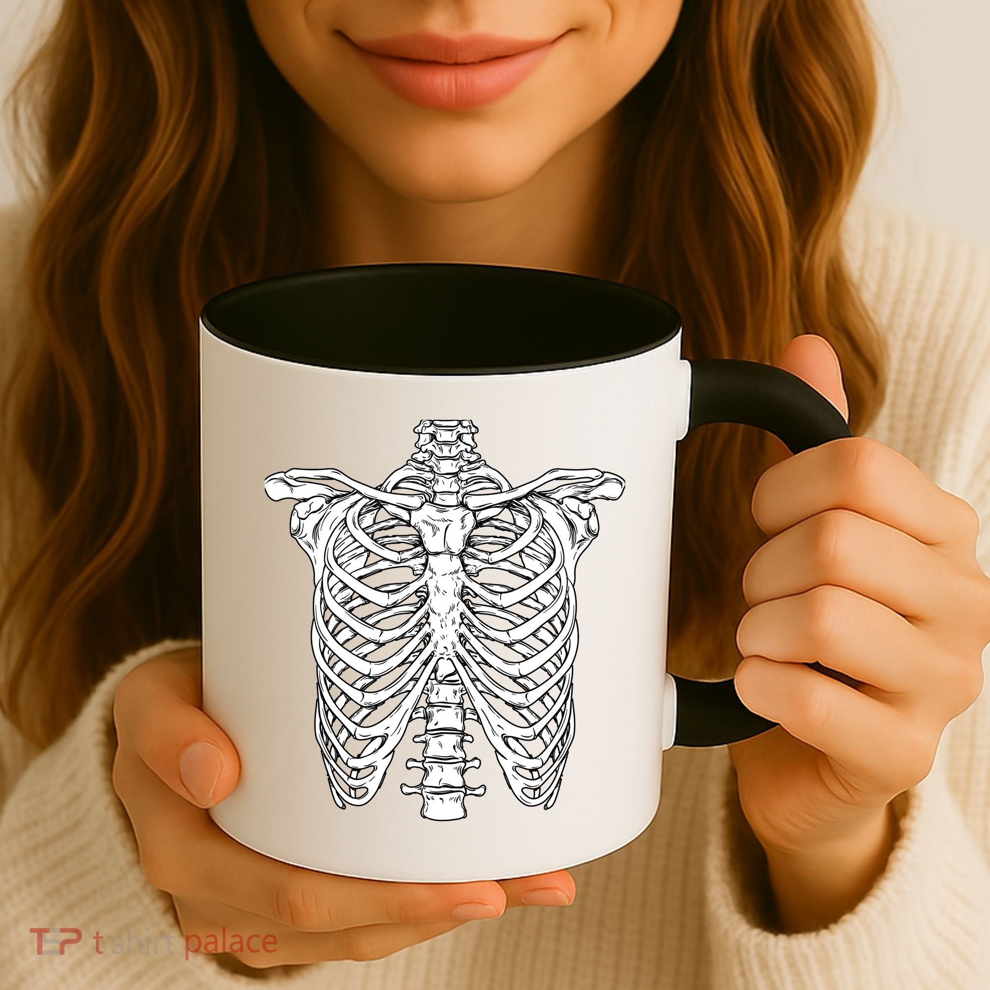 Skeleton Rib Cage Scary Halloween Costume Coffee Mug