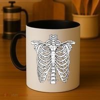 Skeleton Rib Cage Scary Halloween Costume Coffee Mug thumb 4