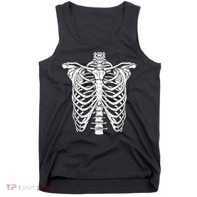 Skeleton Rib Cage Scary Halloween Costume Tank Top