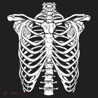 Skeleton Rib Cage Scary Halloween Costume Golf Towel thumb 3