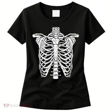 Skeleton Rib Cage Scary Halloween Costume Women's T-Shirt