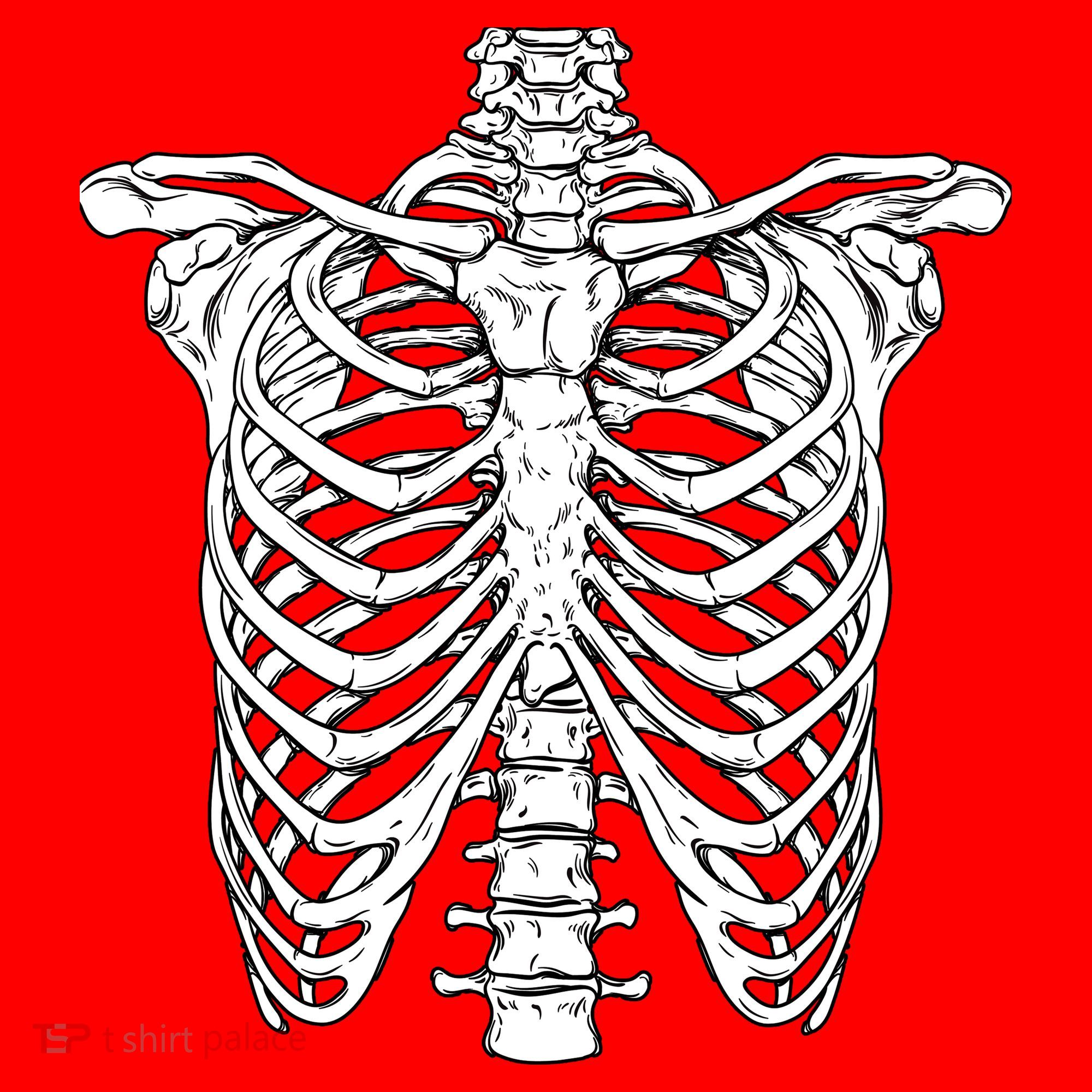 Skeleton Rib Cage Scary Halloween Costume Santa Hat